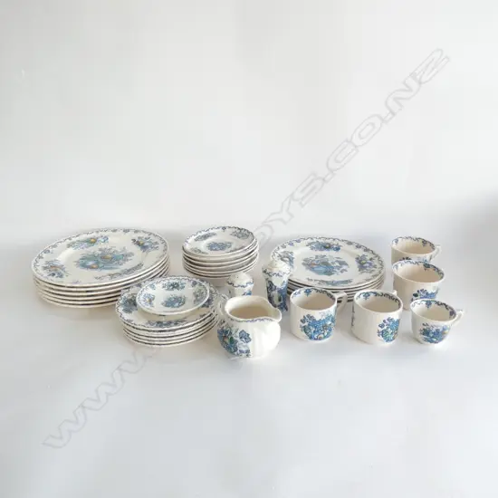 MASON IRONSTONE PART SERVISE FRUIT BASKET PAT