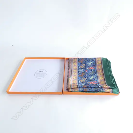 HERMES SILK SCARF MADE IN FRANCE, BOXED