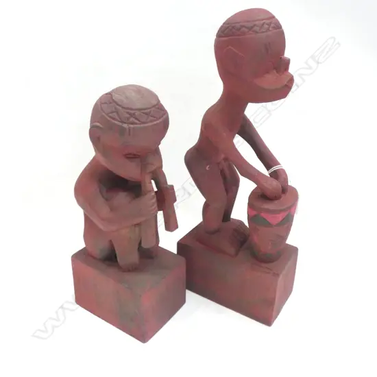 PR LANAI ISLAND WOOD CARVED STATUES H357mm