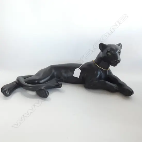 LARGE CERAMIC BLACK PANTHER L.450mm