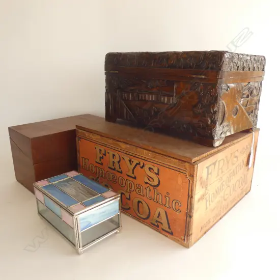 4 BOXES; FRYS COCOA W.315mm, CAMPHOR, LEADLIGHT, OTHER 