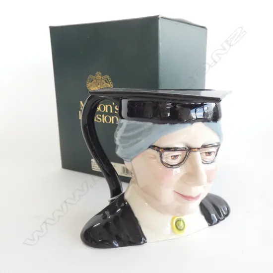 MASONS IRONSTONE BOXED CHARACTER JUG, THE SCHOOL MISTRESS