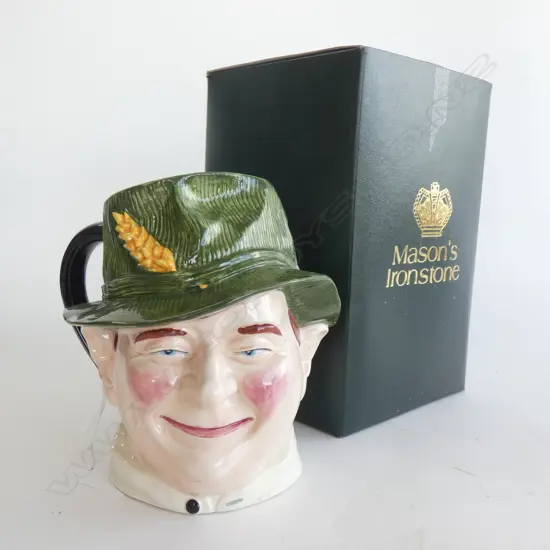MASONS IRONSTONE BOXED CHARACTER JUG, THE FARMER