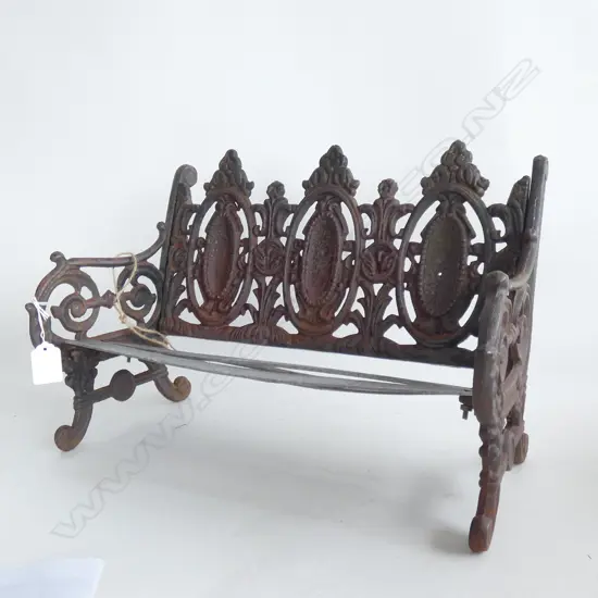 SMALL CAST IRON PLANT STAND BENCH W.400mm