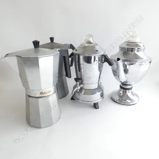 4 VINTAGE COFFEE MAKERS