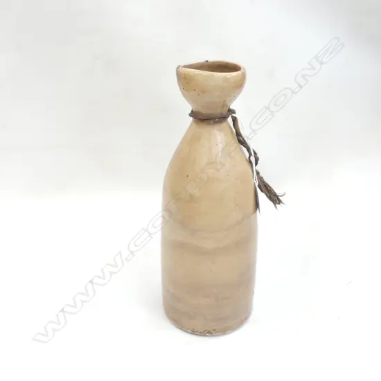 JAPANESE EDO PERIOD SETO WARE SAKE FLASK