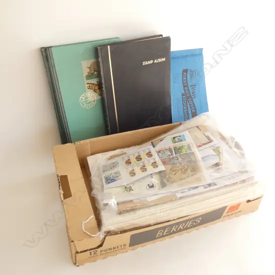 LOT ASST STAMPS AND ALBUMS