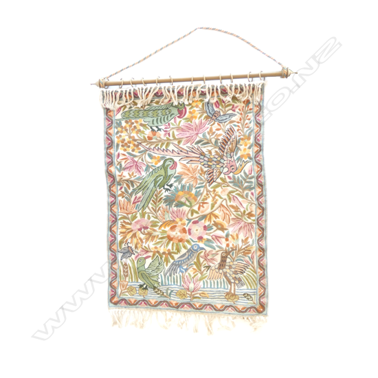 TAPESTRY WALL HANGING - BIRDS / FLOWERS & FOLIAGE 760 X 920MM