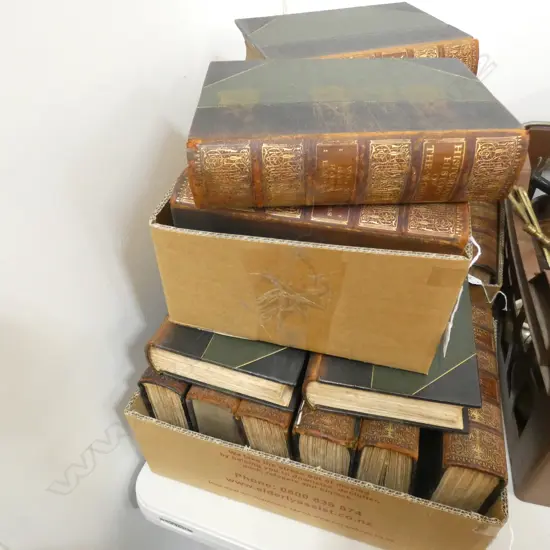 3 BOXES ANTIQUE BOOKS; 'HISTORIANS HISTORY OF THE WORLD' SERIES