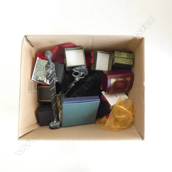 BOX LOT ASST. JEWELLERY BOXES, ETC