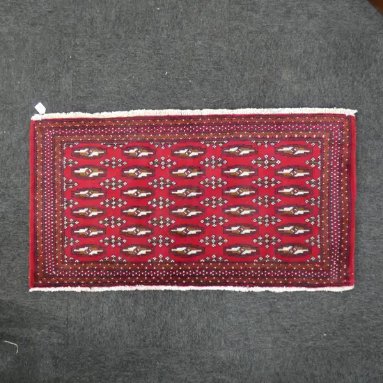 #149A PERSIAN TURKOMAN HAND KNOTTED RUG 102 X 53 CM