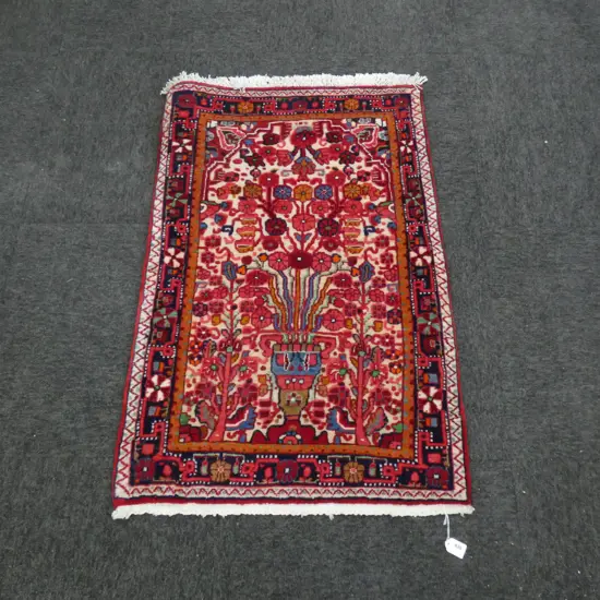 #94G PERSIAN MALAYER HAND KNOTTED RUG 97 X 65 CM