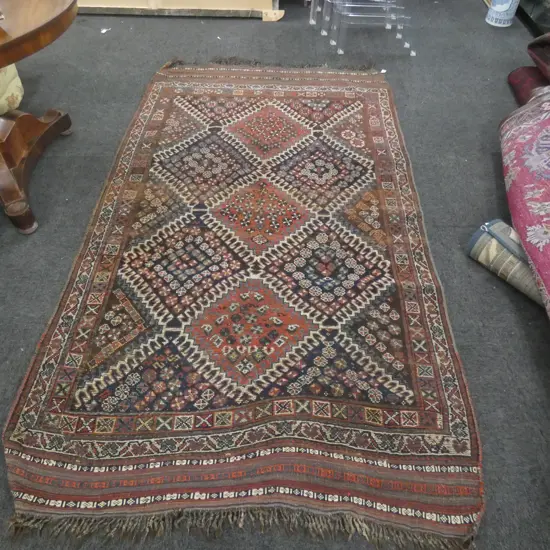 ANTIQUE IRANIAN WOOL HANDKNOTTED RUG 2500 x 1400mm