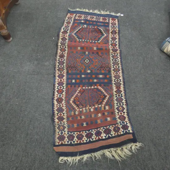 ANTIQUE TURKISH HANDWOVEN KELIM 1780 X 73mm