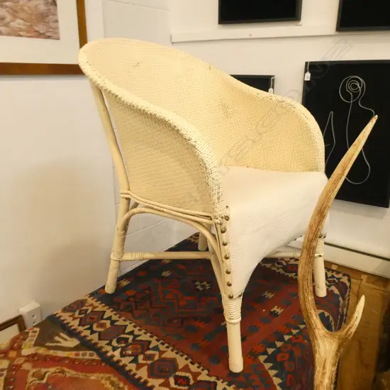 WHITE CANE CHAIR