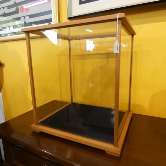 LG GLASS & WOODEN FRAMED DISPLAY BOX 392 X 445 X490MM