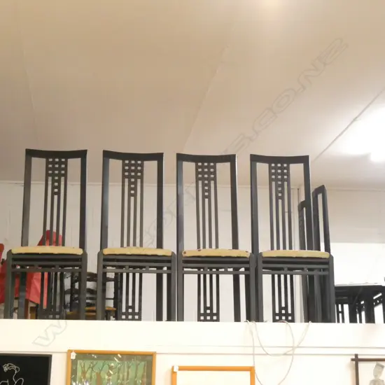 6 MODERN MACKINTOSH STYLE CHAIRS H.1160mm