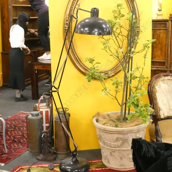 OVERSIZE CONTEMPORARY BLACK ANGLEPOISE LAMP H.1750mm