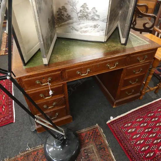 EDWARDIAN PEDESTAL DESK
