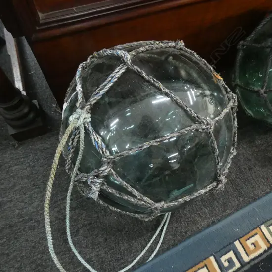 	VINTAGE JAPANESE HOKKAIDO FISHING BUOY WITH NETTING DIA APPROX 330MM