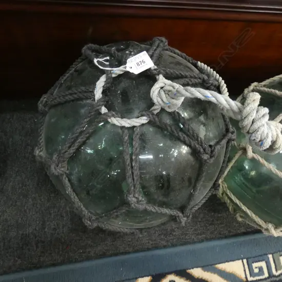 	VINTAGE JAPANESE HOKKAIDO FISHING BUOY WITH NETTING DIA APPROX 380MM