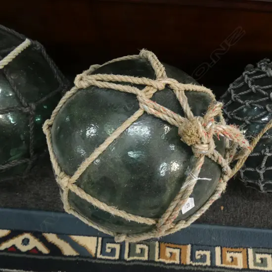 	VINTAGE JAPANESE HOKKAIDO FISHING BUOY WITH NETTING DIA APPROX 380MM