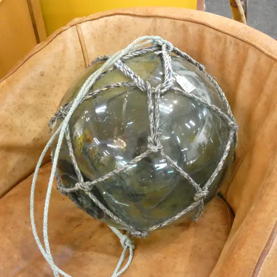 VINTAGE JAPANESE HOKKAIDO FISHING BUOY WITH NETTING DIA APPROX 380MM