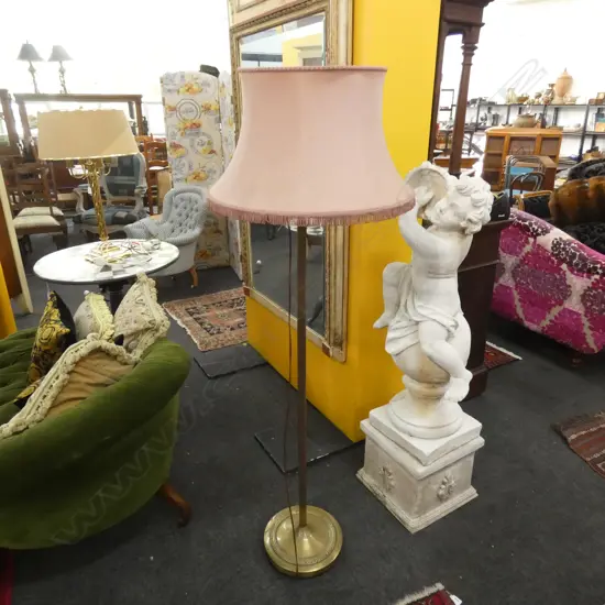 STANDARD LAMP w. PINK SHADE H.1530mm