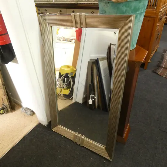 SILVER FRAMED CONTEMPORARY MIRROR 1100x650mm