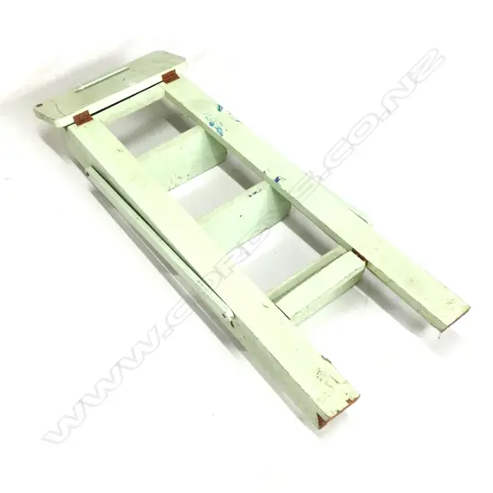 VINTAGE GREEN PAINTED LADDER H.870mm