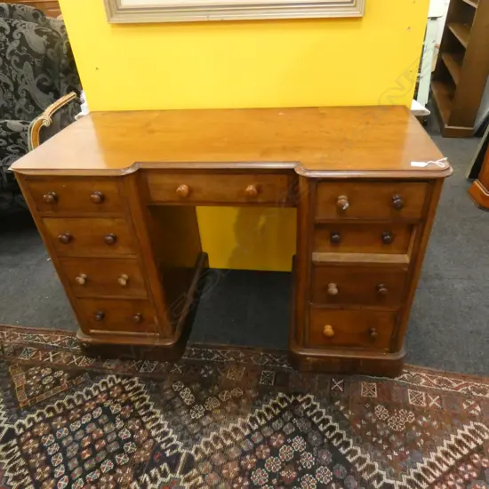 VICTORIAN LADIES TWIN PEDESTAL DESK...