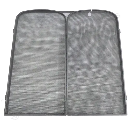 BLACK METAL MESH FIRE SCREEN W.1600mm