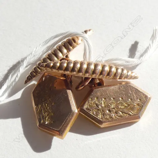 PR 9CT CUFFLINKS VINTAGE 5.17gms