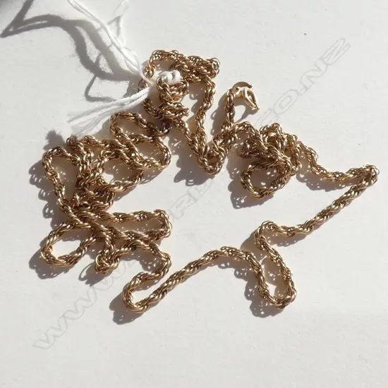 9CT ROPE TWIST NECK CHAIN 7.8GMS 670mnm