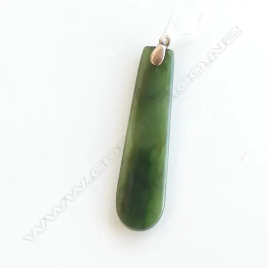 COLONIAL POUNAMU PENDANT (GOLD SUSPENSION RING)