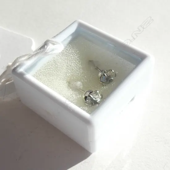 PR 4MM FAUX DIAMOND EARRINGS