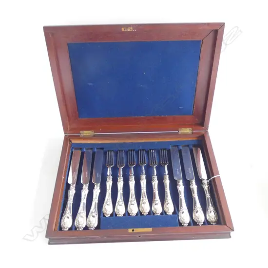 EARLY 20THC CASED FRUIT SERVICE