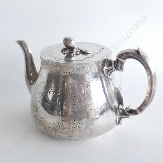 STG SILVER TEAPOT THOMAS BRADBURY & SONS LONDON 1869 654 GRAMS
