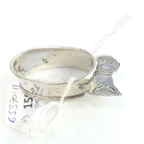 SILVER NOVELTY NAPKIN RING W DOG