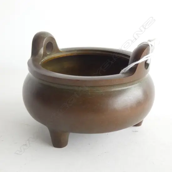 CHINESE BRONZE INCENSE BURNER DIA 100MM