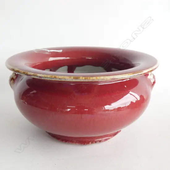 CHINESE OX BLOOD INCENSE BURNER - 210MM