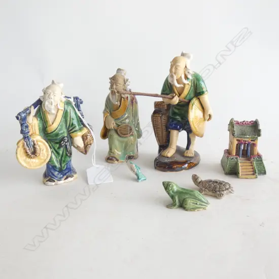 3 CHINESE MUDMEN H.120mm ETC