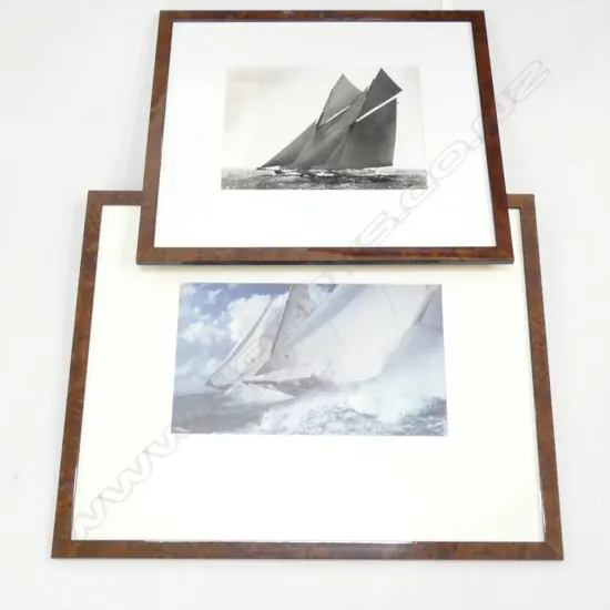 PLISSON GUILLAUME SAILING PRINT (390 X 230MM) + 1 OTHER FRAMED SAILING PHOTO  PRINT