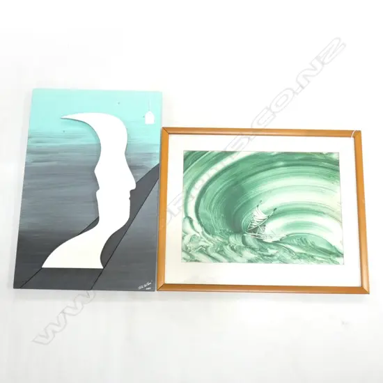 3D CONTEMPORARY ART BY CHRIS POLLON 2002  375 X 565MM + ONE OTHER