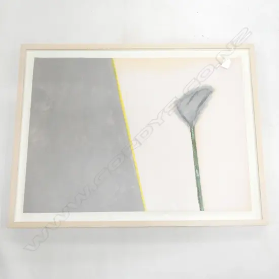 OIL STICK ON PAPER ABSTRACT  'CALLA ON THE WALK' KATE DELOS 1980 670 X 520MM