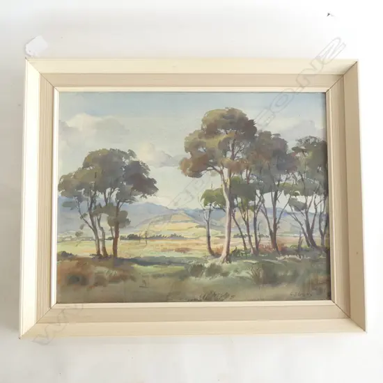 CARL THORWALD LAUGESEN (1900-1987) KANUKAS WAIRARAPA W/C 345x445mm