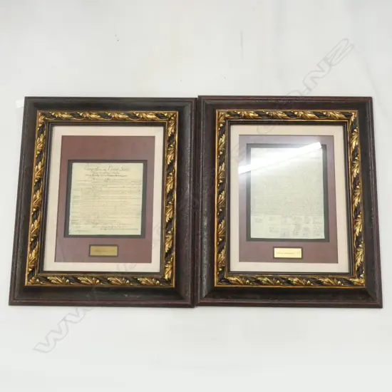 PR FRAMED PRINTS; DECLARATION OF INDEPENDENCE & BILL OF RIGHTS 375x280mm
