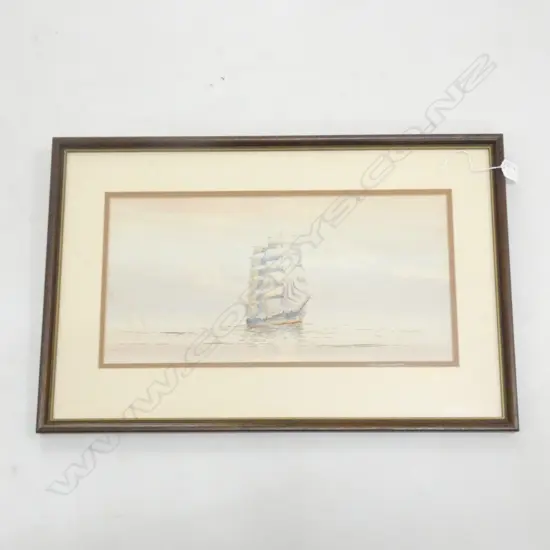 HERBERT R. COLE  SHIP ON THE SEAS WATERCOLOUR SIGNED AND DATED 1923 220 X 430 MM