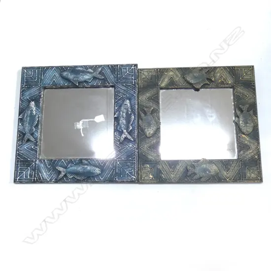 PR SQUARE MIRRORS w. FISH DESIGN 460x460mm