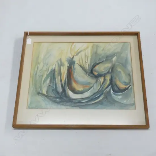 JOHN HOVELL (1937-2014) SIGNED ABSTRACT W/C '68 390x535mm